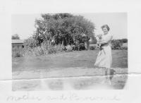 1940's (Cora) Doris (De Neff) Lowing (Mom) and puppy Brownie