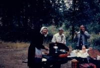 1960. Black Hills South Dakota, (Aunt) Gladys (De Neff) Hubbard, Doris (De Neff) Lowing (Mom), Harold Crandal Lowing (Dad)