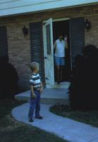 1971. First day of School. Robert Lowing Brink, Barbara Jean (Lowing) Brink at Irwin Jay Brink Residence - 721 Lugers road, Holland, Michigan.