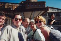 June, 1999. Rome, Italy. Waiting for the Pope. Irwin Jay Brink and Barbara Jean (Lowing) Brinkwith the Molhoeks.